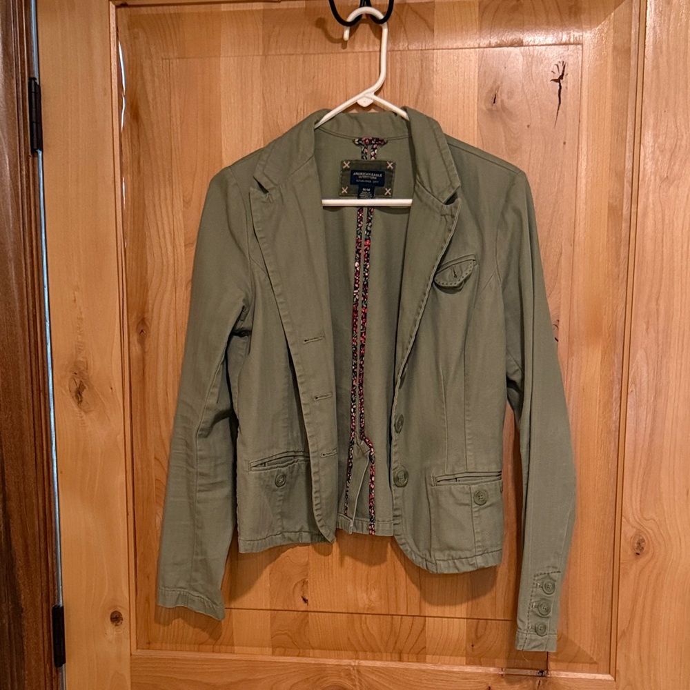 American Eagle Outfitters Green Blazer